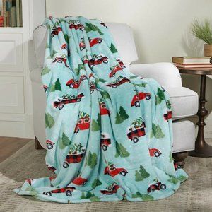 Berkshire Driving Dogs Christmas Throw Blanket
